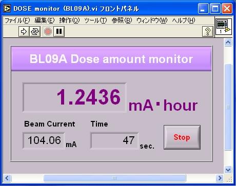 図3　照射量モニター画面